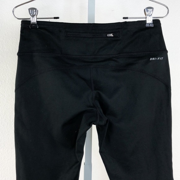 Nike Black Dri Fit Running Cropped Leggings Tights - Picture 6 of 11